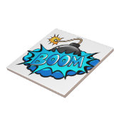 Carreau Boom comique de bombe de style d'art de bruit ! (Côté)