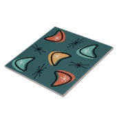 Carreau Boomerangs atomique Starburs Turquoise (Côté)