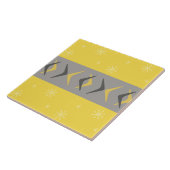 Carreau Boomerangs modernes du milieu du siècle gris jaune (Côté)