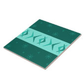 Carreau Boomerangs modernes du milieu du siècle Turquoise (Côté)