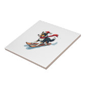 Carreau Border Collie Snowboardeur (Côté)