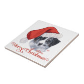 Carreau Bordure Collie Noël (Côté)