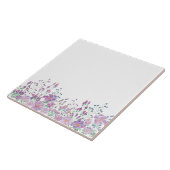 Carreau bordure du fond de la fleur d'aquarelle violette (Côté)