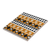 Carreau Bordure Fleur Diamant Boho Motif Floral (Côté)