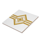 Carreau Bordure géométrique Jaune Art Déco Gold Mustard (Côté)