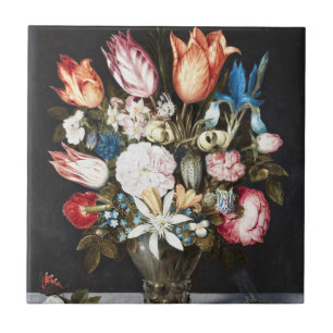 Carreau Bosschaert Flower en verre Baroque Floral Peinture