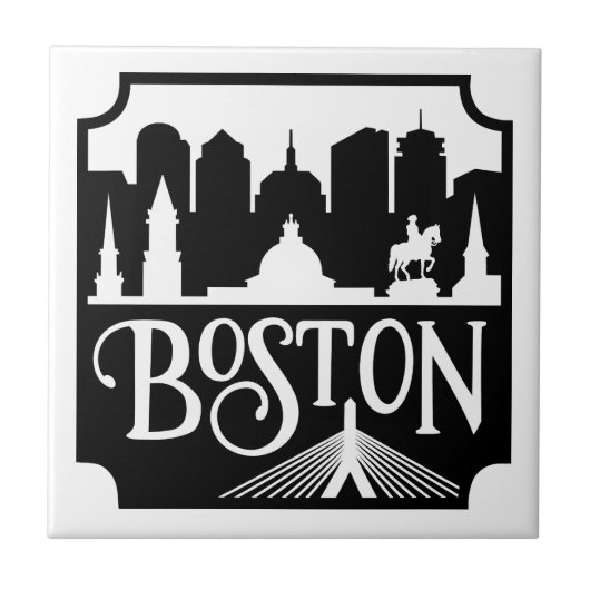 Carreau Boston Skyline (Devant)