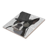 Carreau Boston Terrier, Formal Hound et Casquette (Côté)