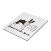 Carreau Boston Terrier Mom Tile (Côté)