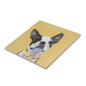 Carreau Boston Terrier Peinture - Cute Original Chien Art (Côté)