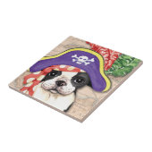 Carreau Boston Terrier Pirate (Côté)