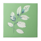 Carreau Botanique Abstraite sur vert (Devant)