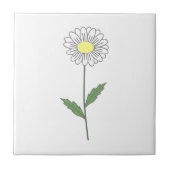 Carreau Botanique Daisy Pastel Fleur Blanc (Devant)