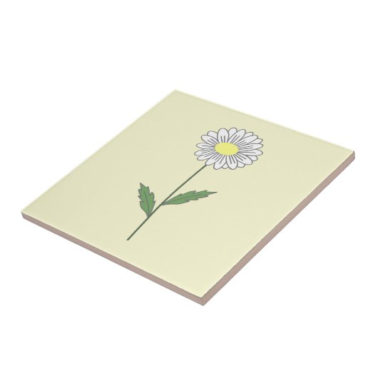 Carreau Botanique Daisy Pastel Fleur Jaune (Côté)