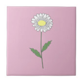 Carreau Botanique Daisy Pastel Fleur rose (Devant)