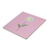 Carreau Botanique Daisy Pastel Fleur rose (Côté)