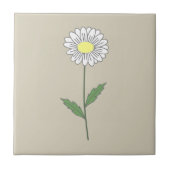 Carreau Botanique Daisy Pastel Flower Brown (Devant)