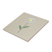 Carreau Botanique Daisy Pastel Flower Brown (Côté)