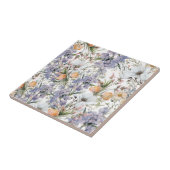 Carreau Botanique pastel couleurs fleur sauvage été fleuri (Côté)