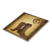 Carreau bottes de cowboy primitives western country (Côté)