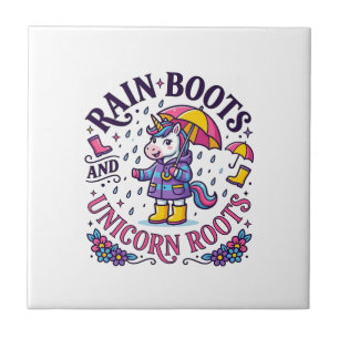 Carreau Bottes de pluie licorne et maillot commercial Lico