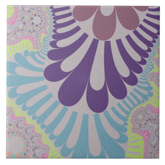 Carreau Boucle arc-en-ciel gris (Devant)