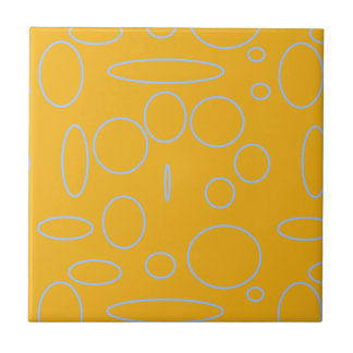 Carreau Boucles cercles sur orange