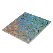 Carreau Boucles de Parties scintillant à huile métallique (Côté)