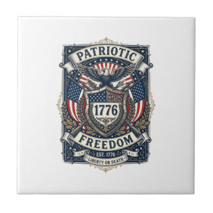 Carreau Bouclier de bataille patriotique 1776 Sym