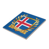 Carreau Bouclier du drapeau de l'Islande (Côté)