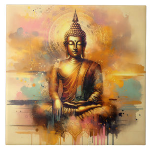 Carreau Bouddha spirituel