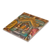 Carreau Bouddhas dans un temple (Côté)