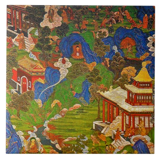 Carreau Bouddhisme bouddhiste de Bouddha bénissant le (Devant)