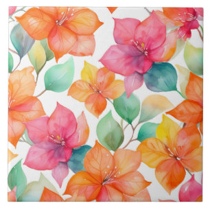 Carreau Bougainvilliers tropicaux motif sans soudure