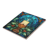 Carreau Bougie de Noël Vitrail (Côté)