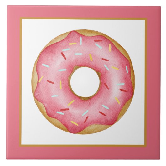 Carreau boulangerie de fabrication de beignets roses (Devant)