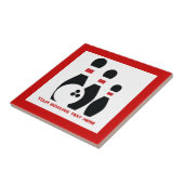 Carreau Boule de bowling et broches personnalisées (Côté)