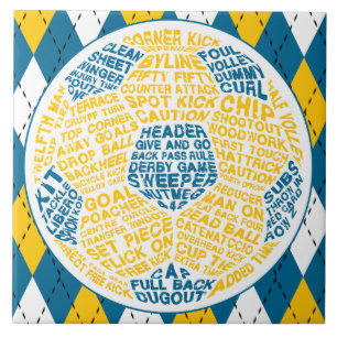 Carreau Boule de soccer typographique