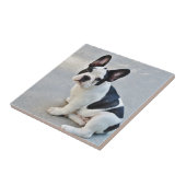 Carreau bouledogue français assis (Côté)
