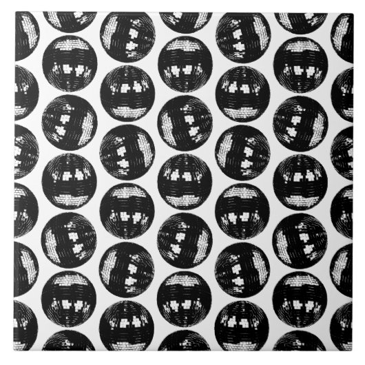 Carreau Boules de disco Motif de boules de miroirs COULEUR (Devant)