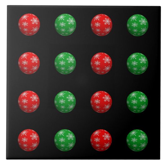 Carreau Boules de Noël 3D (Devant)