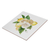 Carreau Bouquet de citrons et de rose (Côté)