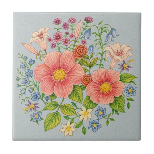 Carreau Bouquet de fleurs (Devant)