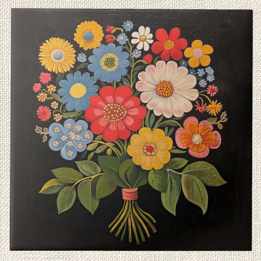 Carreau Bouquet de fleurs