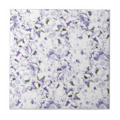 Carreau Bouquet de fleurs d'aquarelle d'hydrangées. (Devant)