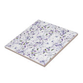 Carreau Bouquet de fleurs d'aquarelle d'hydrangées. (Côté)