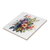 Carreau Bouquet de fleurs d'été Aquarelle Carrelage en cér (Côté)