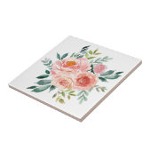 Carreau Bouquet de fleurs rose rose rose Aquarelle (Côté)