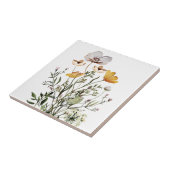 Carreau Bouquet de fleurs sauvages esthétique boho (Côté)