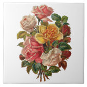 Carreau Bouquet de rose vintage (Devant)